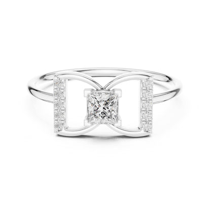 Princess Halo Lab Grown Diamond Engagement Ring