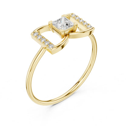 Princess Halo Lab Grown Diamond Engagement Ring