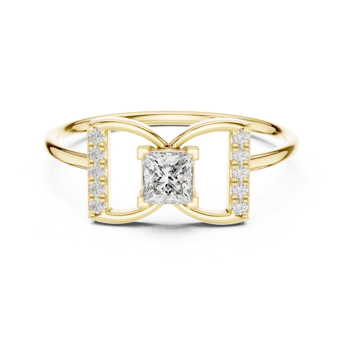 Princess Halo Lab Grown Diamond Engagement Ring