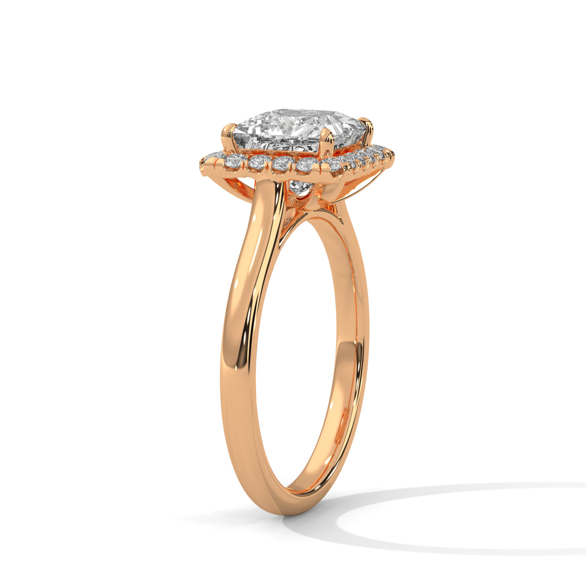 Princess Halo Lab Grown Diamond Engagement Ring