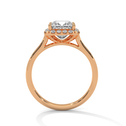 Princess Halo Lab Grown Diamond Engagement Ring