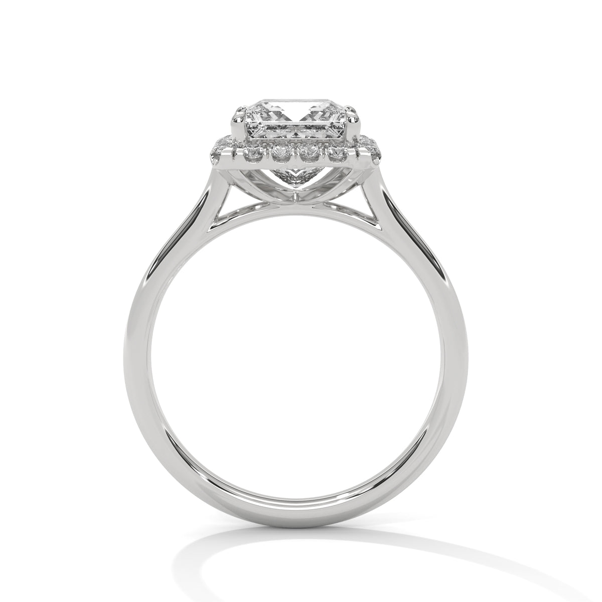 Princess Halo Lab Grown Diamond Engagement Ring