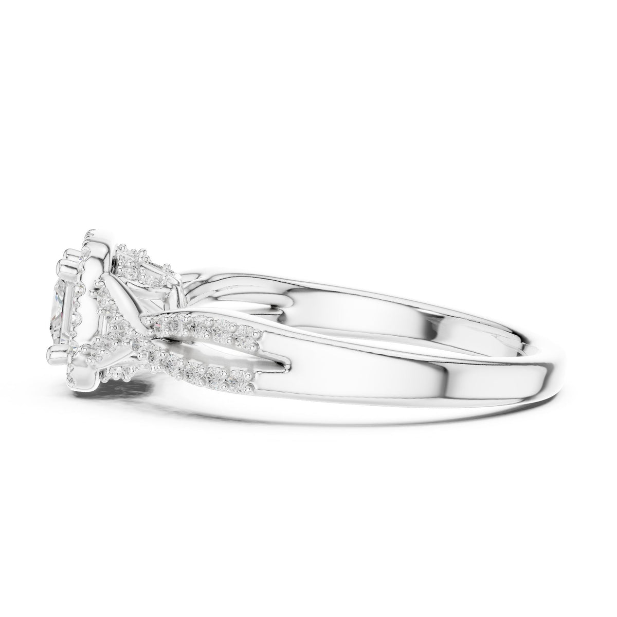 Princess Halo Lab Grown Diamond Engagement Ring