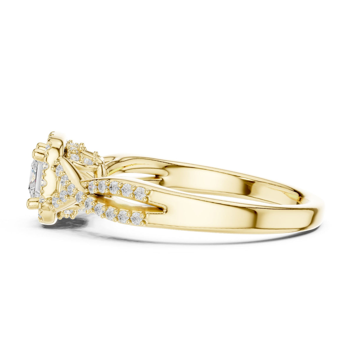 Princess Halo Lab Grown Diamond Engagement Ring