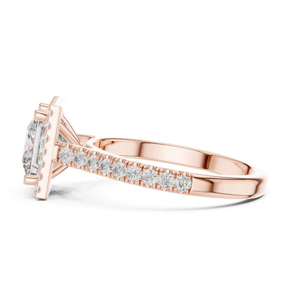 Princess Halo Lab Grown Diamond Engagement Ring