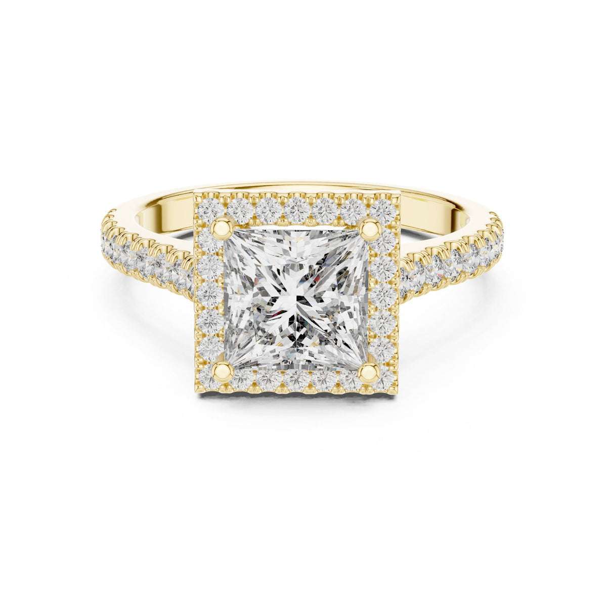 Princess Halo Lab Grown Diamond Engagement Ring