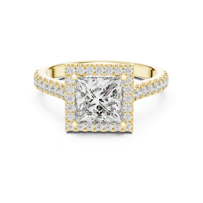 Princess Halo Lab Grown Diamond Engagement Ring