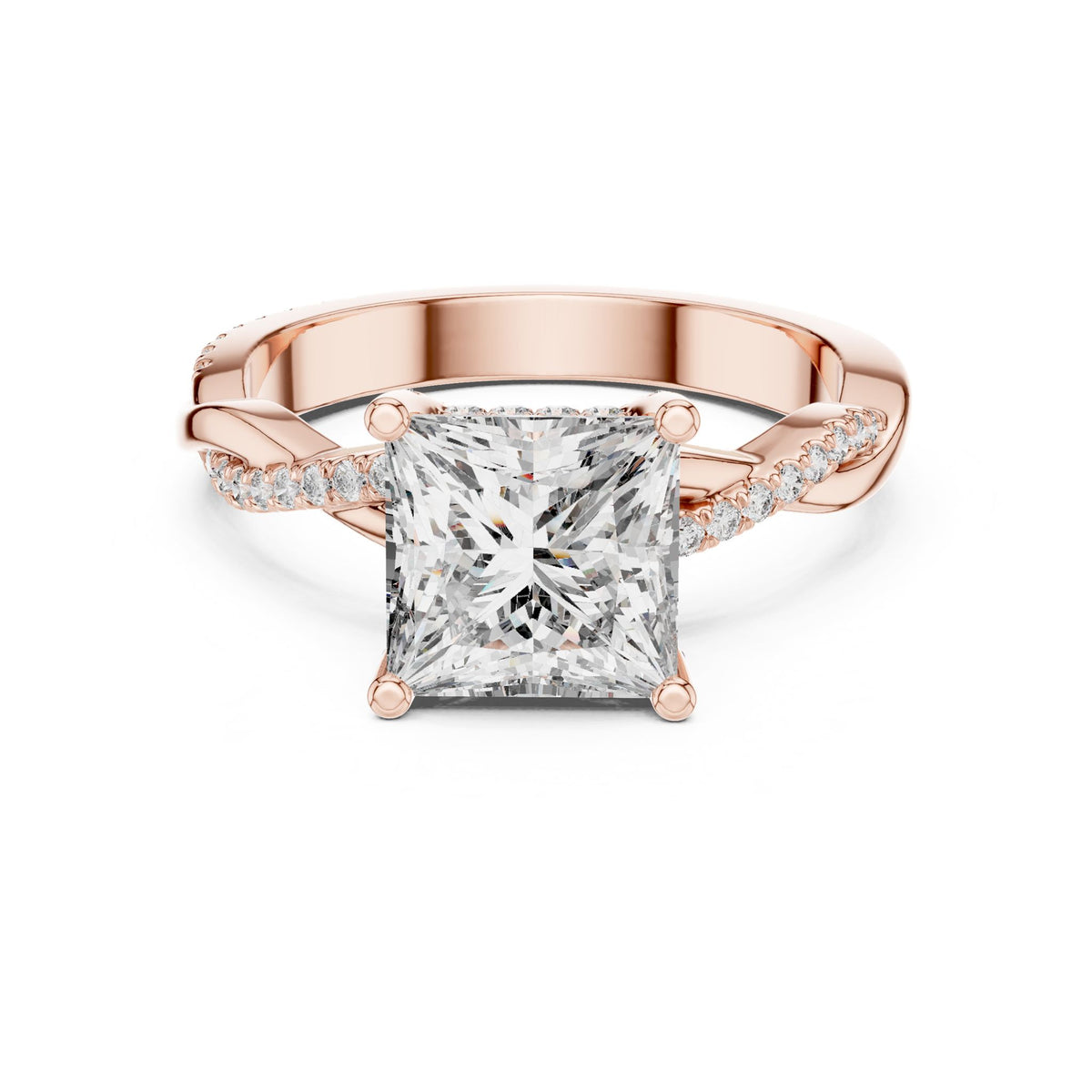 Princess Halo Lab Grown Diamond Engagement Ring
