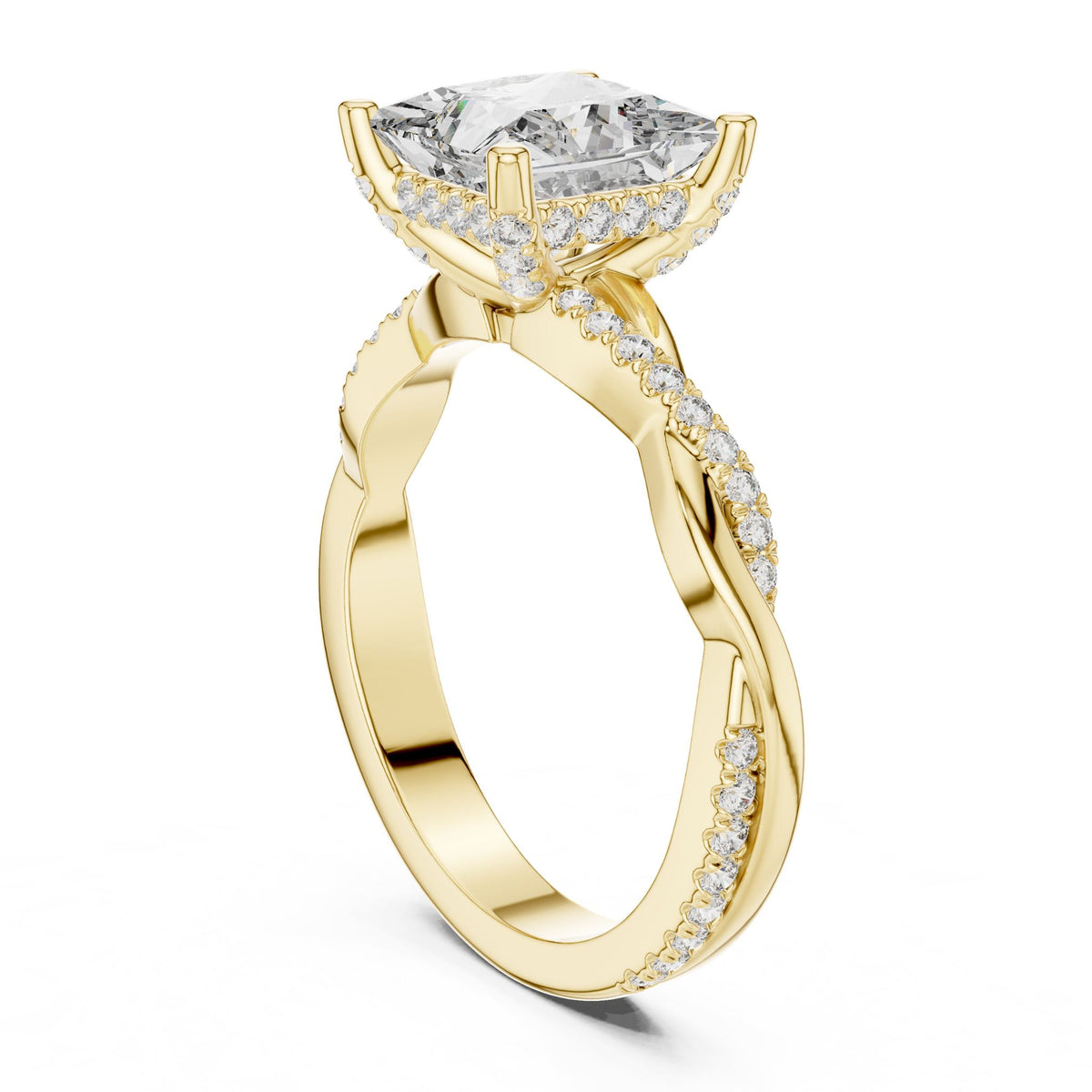 Princess Halo Lab Grown Diamond Engagement Ring