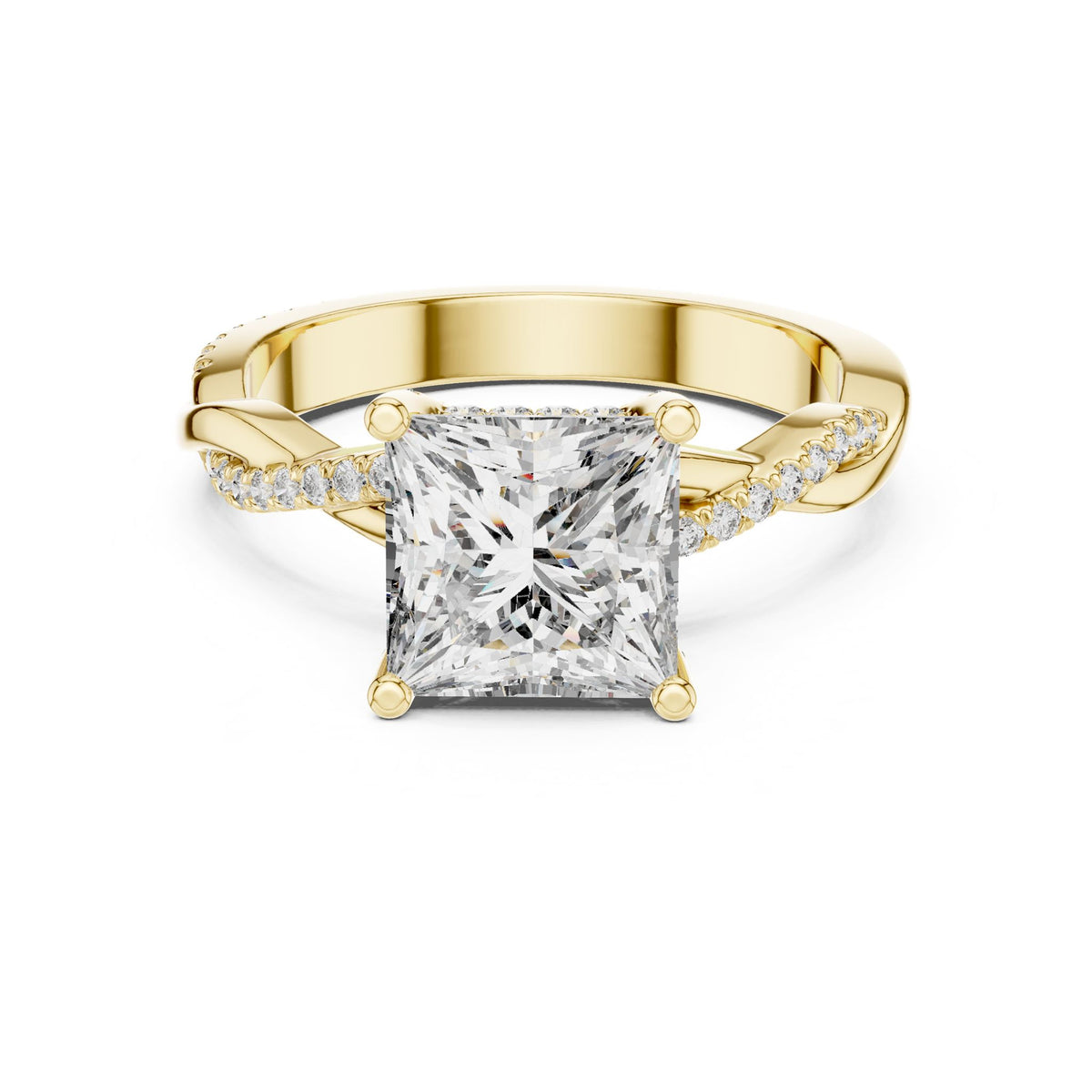 Princess Halo Lab Grown Diamond Engagement Ring
