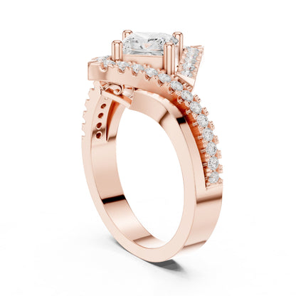 Princess Halo Lab Grown Diamond Engagement Ring