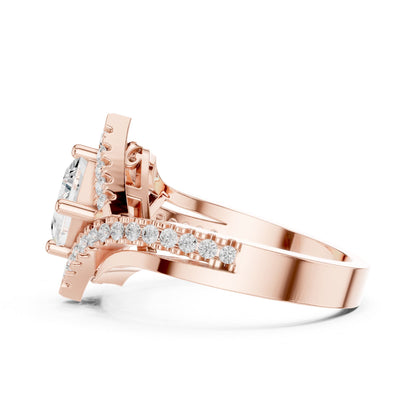 Princess Halo Lab Grown Diamond Engagement Ring