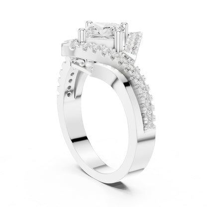 Princess Halo Lab Grown Diamond Engagement Ring
