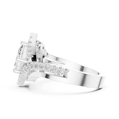 Princess Halo Lab Grown Diamond Engagement Ring