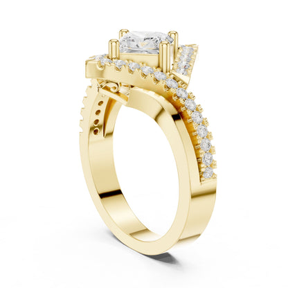 Princess Halo Lab Grown Diamond Engagement Ring