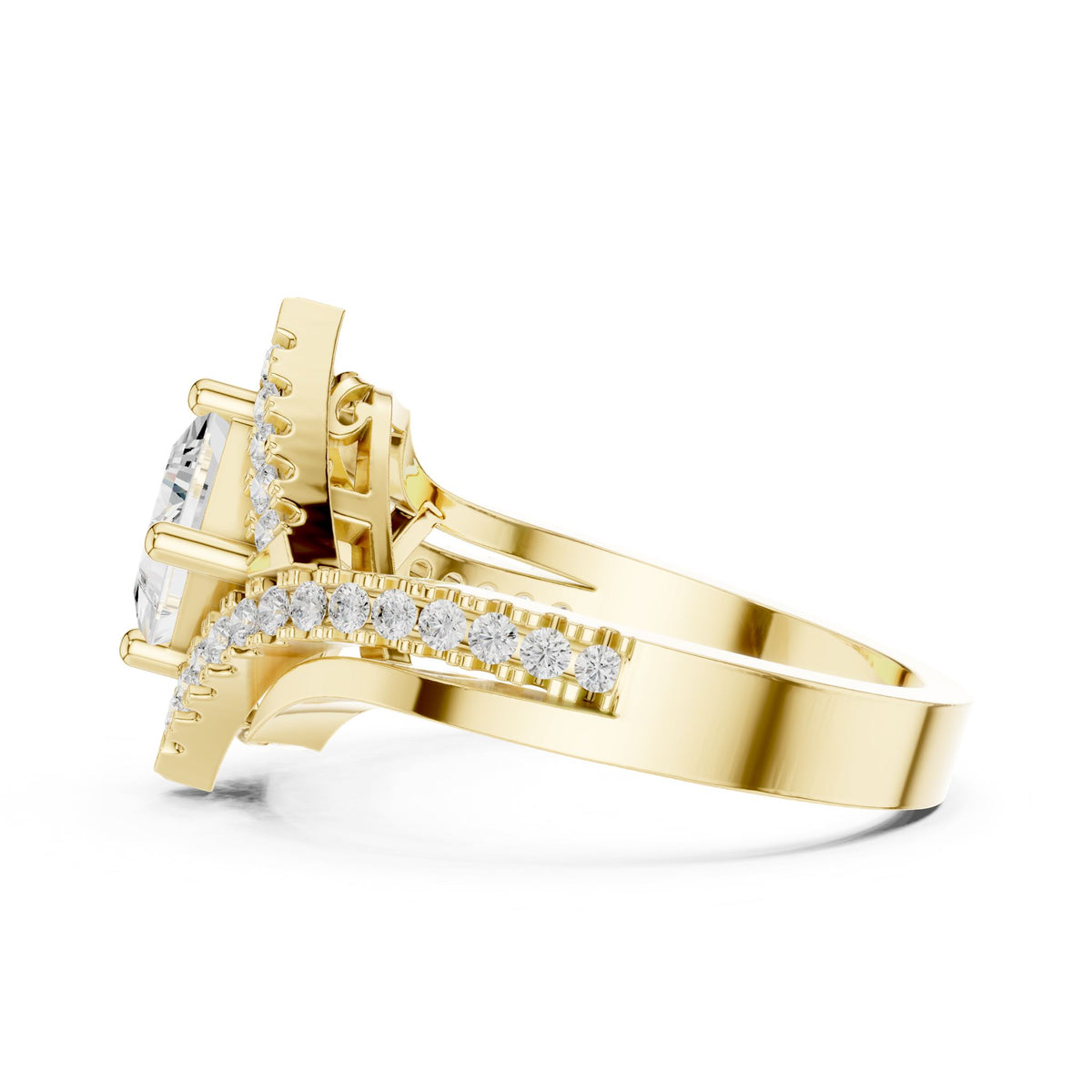 Princess Halo Lab Grown Diamond Engagement Ring