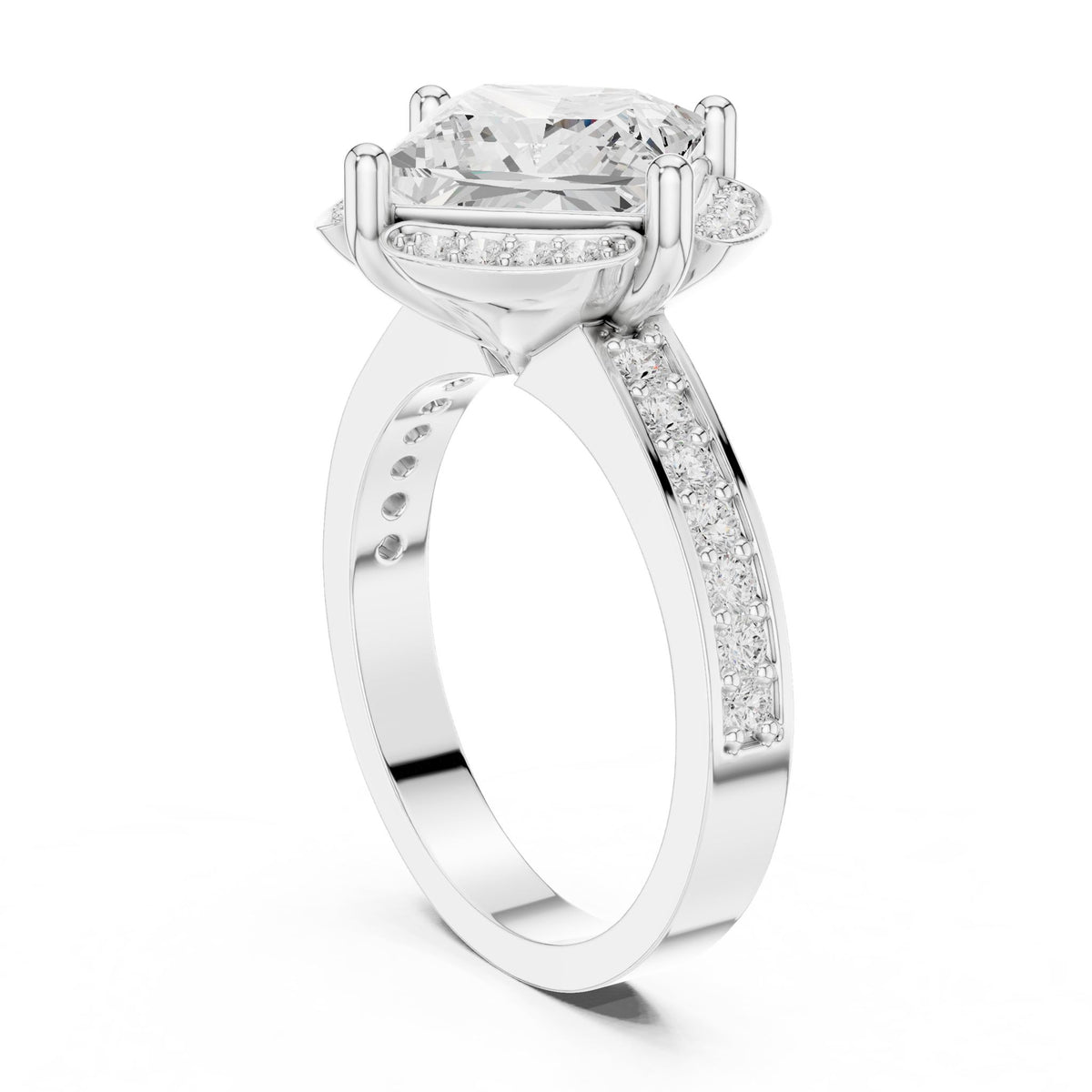 Princess Halo Lab Grown Diamond Engagement Ring