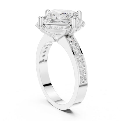 Princess Halo Lab Grown Diamond Engagement Ring