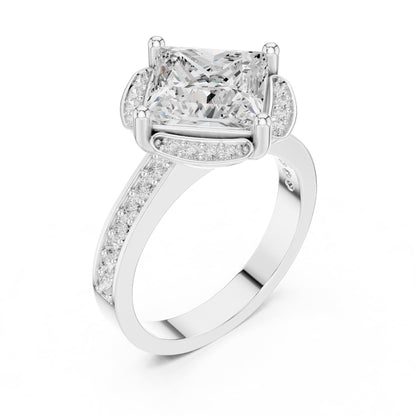 Princess Halo Lab Grown Diamond Engagement Ring