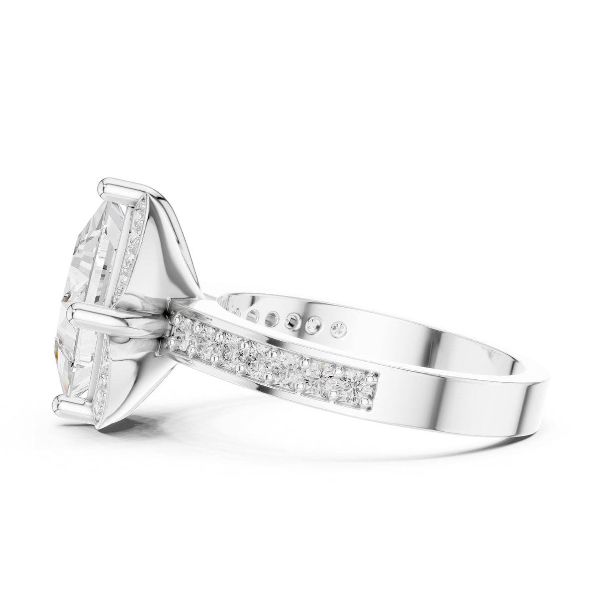 Princess Halo Lab Grown Diamond Engagement Ring