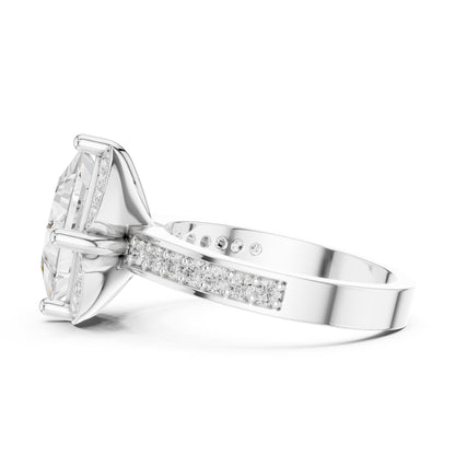 Princess Halo Lab Grown Diamond Engagement Ring