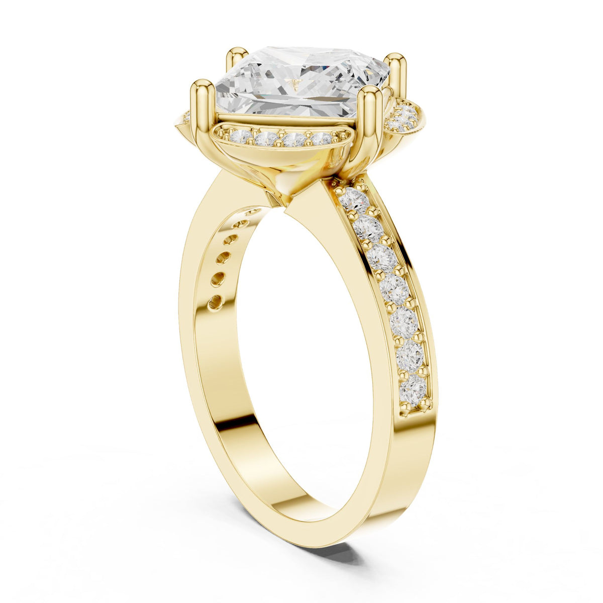 Princess Halo Lab Grown Diamond Engagement Ring
