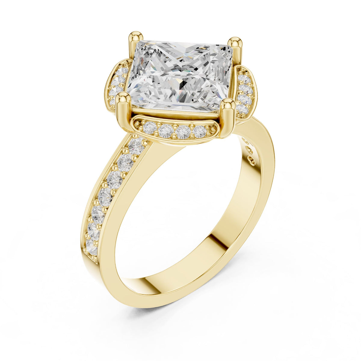 Princess Halo Lab Grown Diamond Engagement Ring