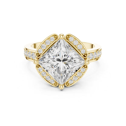 Princess Halo Lab Grown Diamond Engagement Ring