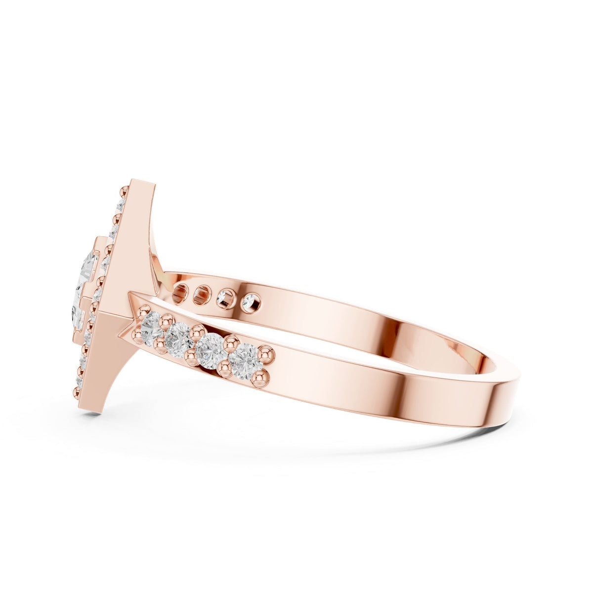 Princess Halo Lab Grown Diamond Engagement Ring