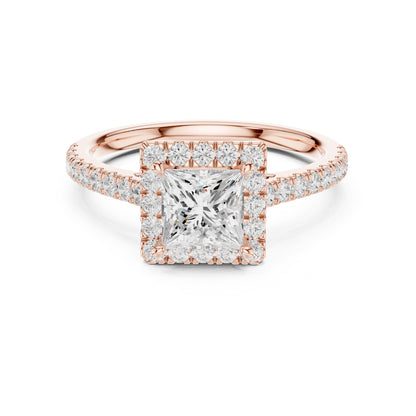 Princess Halo Lab Grown Diamond Engagement Ring