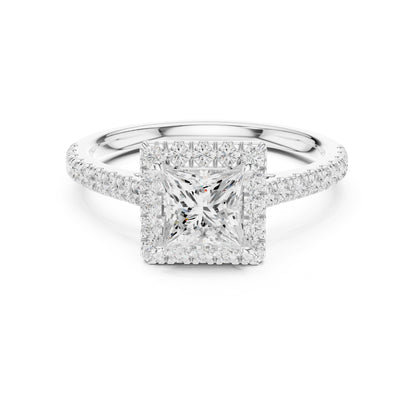 Princess Halo Lab Grown Diamond Engagement Ring