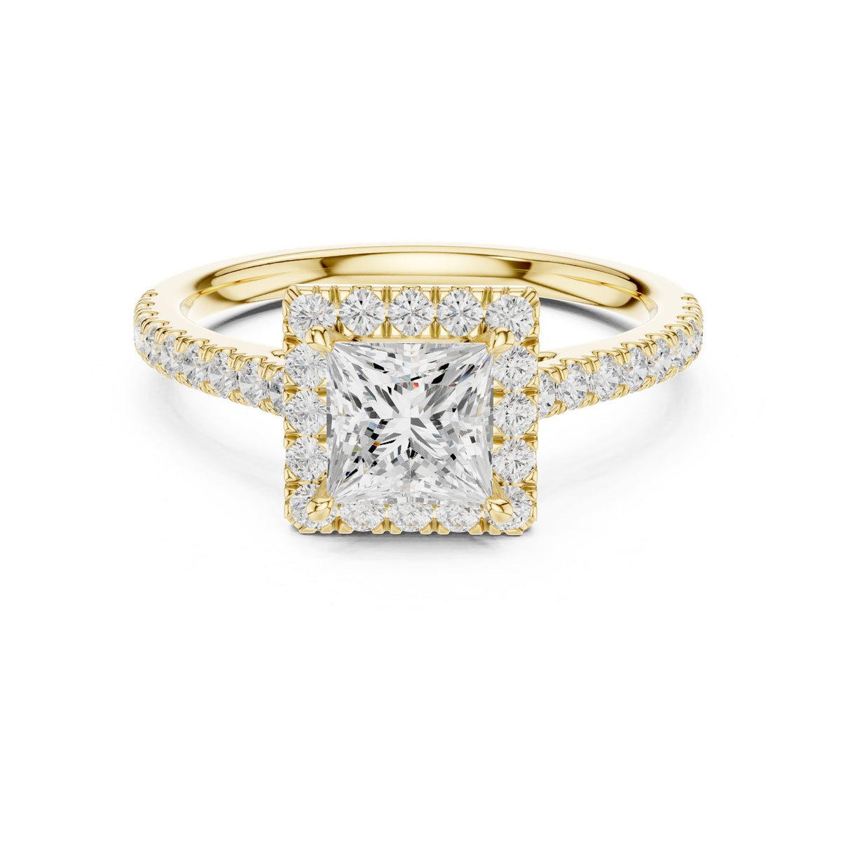 Princess Halo Lab Grown Diamond Engagement Ring
