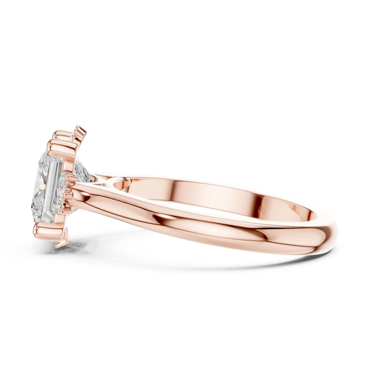 Princess Hidden Halo Lab Grown Diamond Engagement Ring