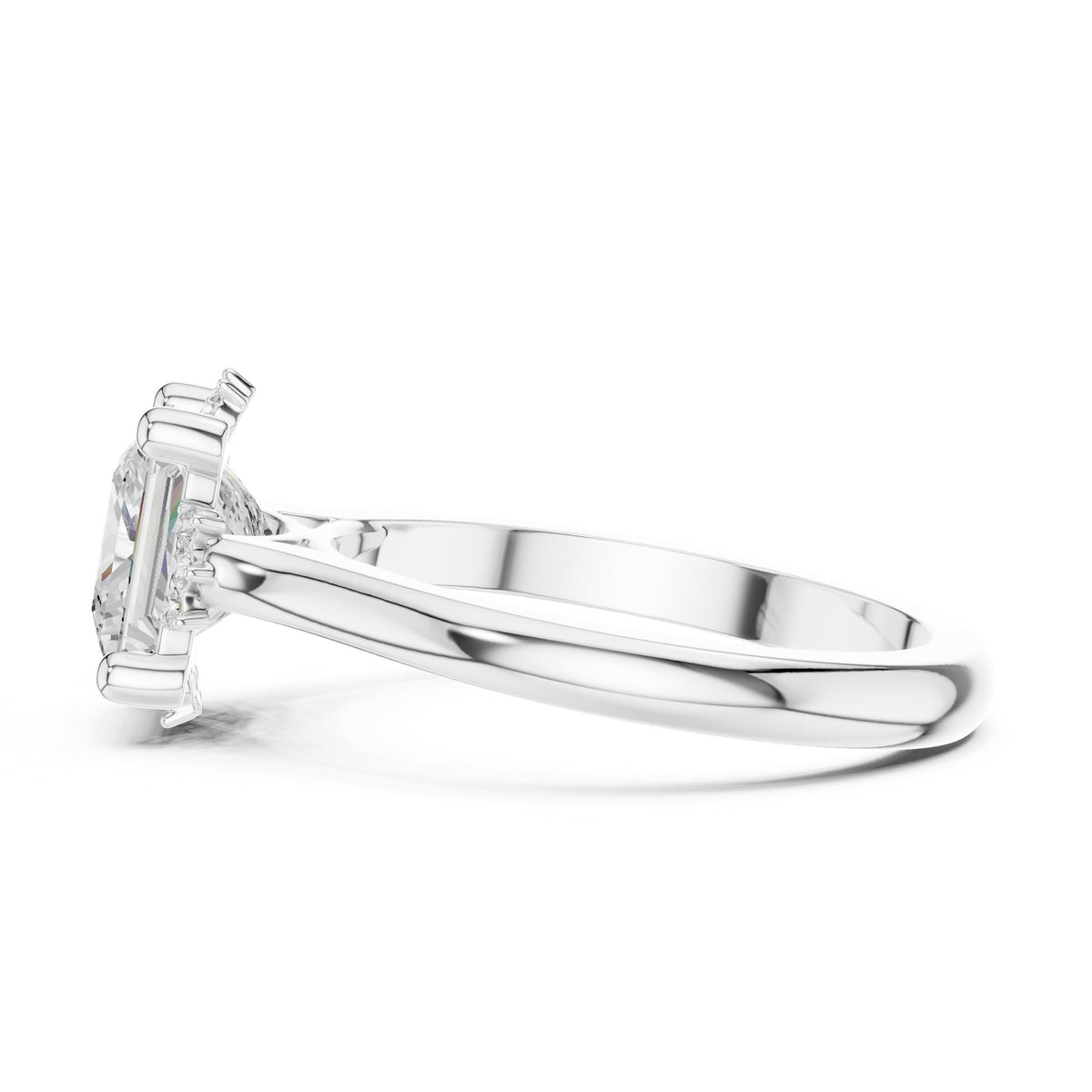 Princess Hidden Halo Lab Grown Diamond Engagement Ring