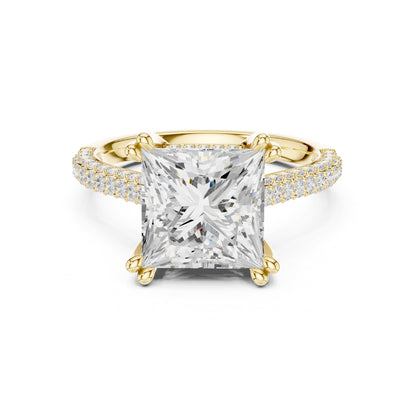 Princess Hidden Halo Lab Grown Diamond Engagement Ring