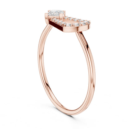 Princess Hidden Halo Lab Grown Diamond Engagement Ring