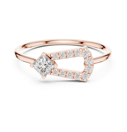 Princess Hidden Halo Lab Grown Diamond Engagement Ring