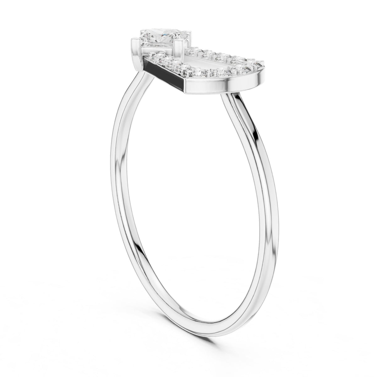 Princess Hidden Halo Lab Grown Diamond Engagement Ring
