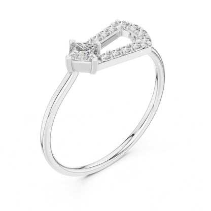 Princess Hidden Halo Lab Grown Diamond Engagement Ring