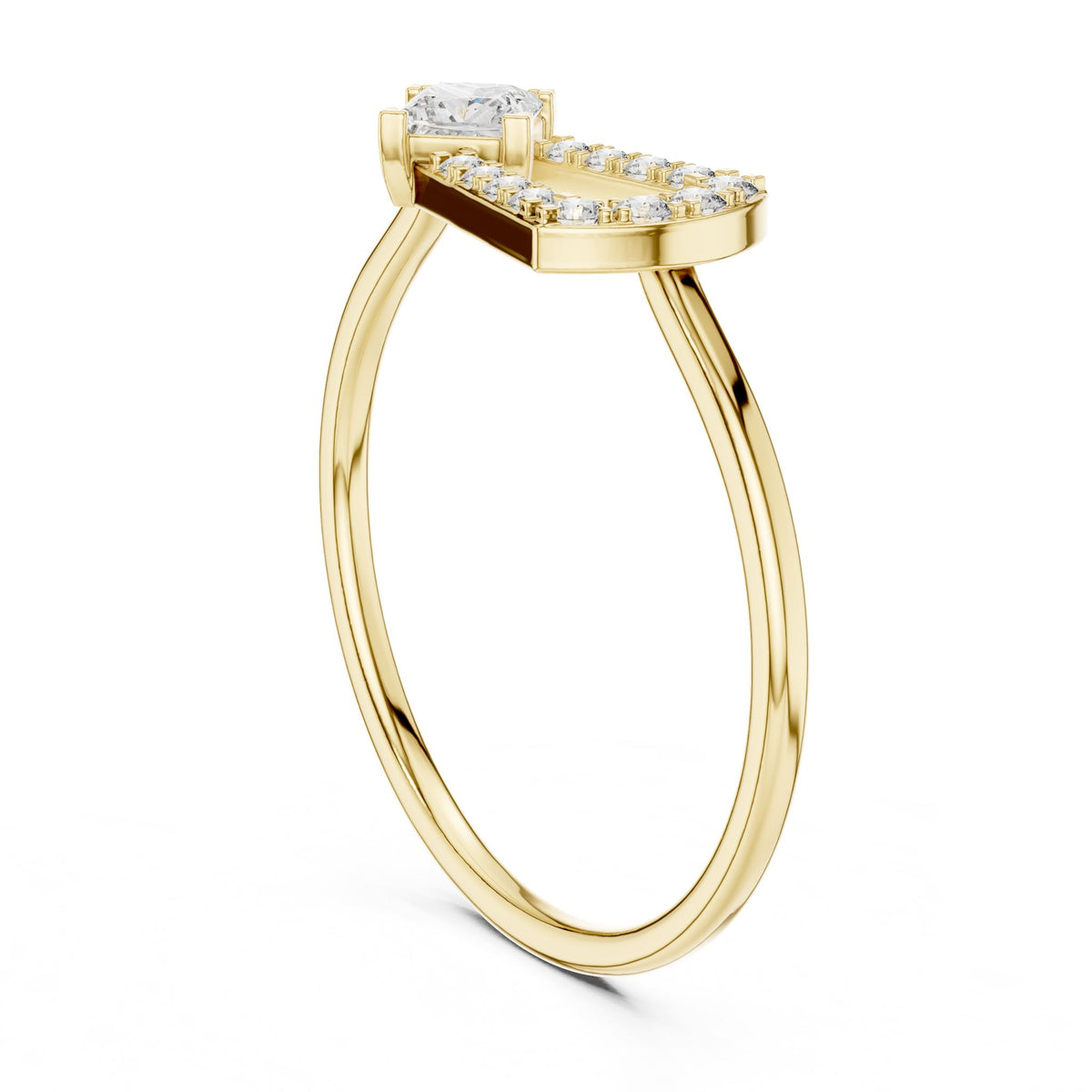 Princess Hidden Halo Lab Grown Diamond Engagement Ring