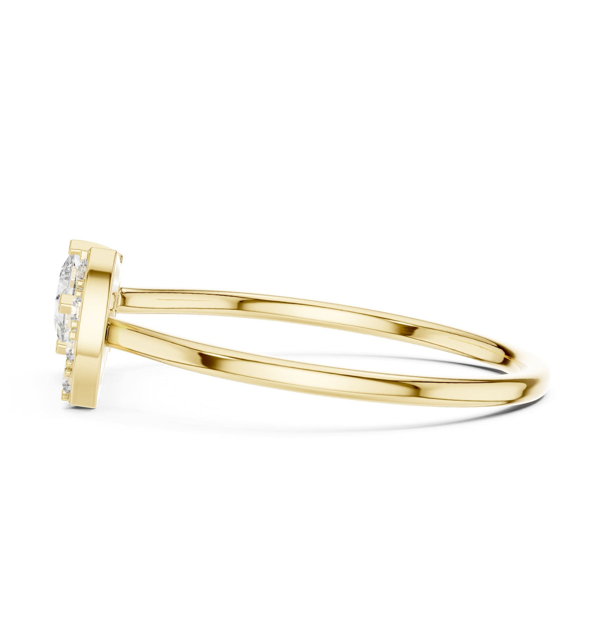 Princess Hidden Halo Lab Grown Diamond Engagement Ring