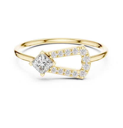 Princess Hidden Halo Lab Grown Diamond Engagement Ring