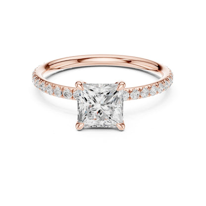 Princess Pave Lab Grown Diamond Engagement Ring