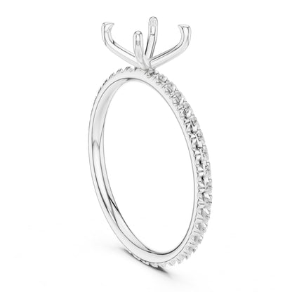 Princess Pave Lab Grown Diamond Engagement Ring