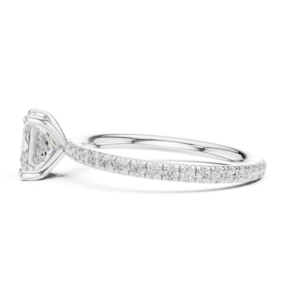 Princess Pave Lab Grown Diamond Engagement Ring