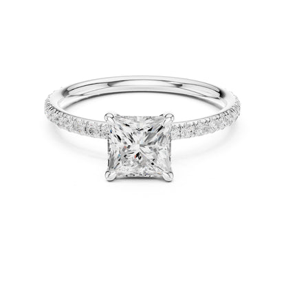 Princess Pave Lab Grown Diamond Engagement Ring