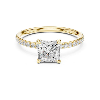 Princess Pave Lab Grown Diamond Engagement Ring