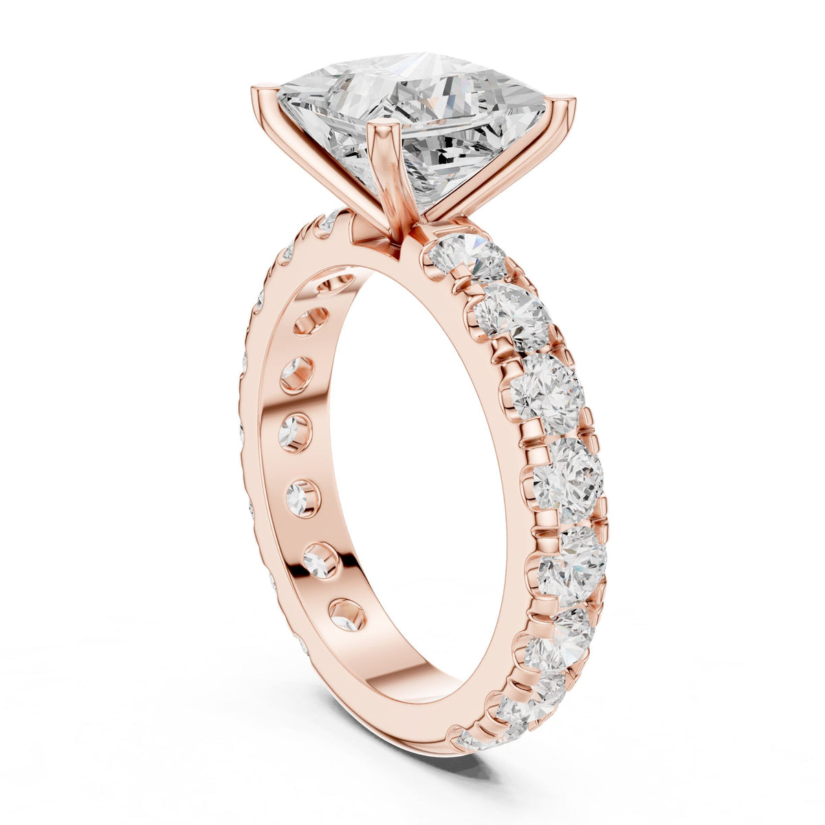 Princess Pave Lab Grown Diamond Engagement Ring
