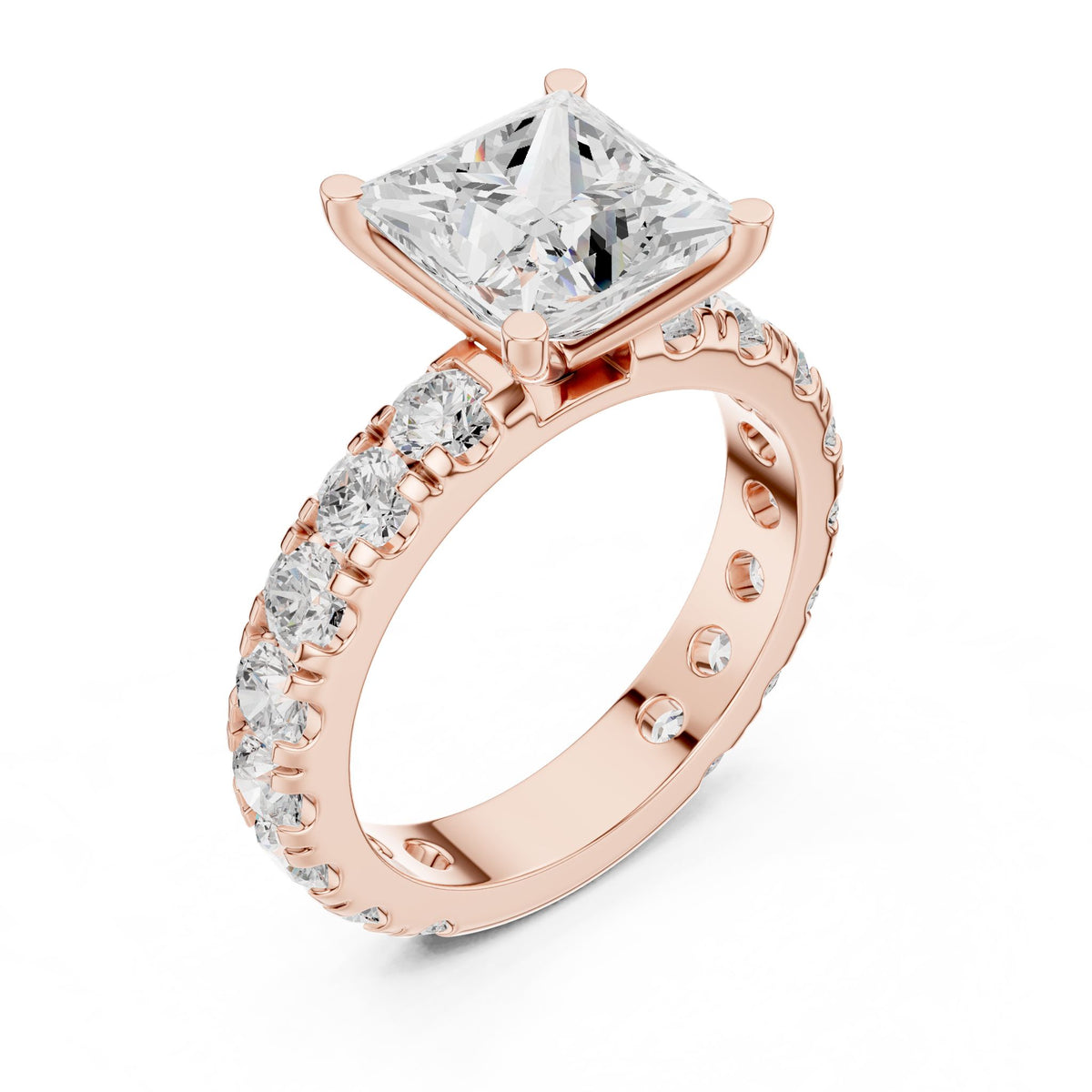 Princess Pave Lab Grown Diamond Engagement Ring
