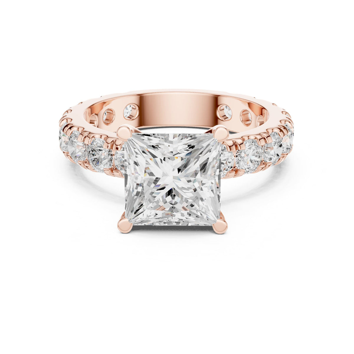 Princess Pave Lab Grown Diamond Engagement Ring
